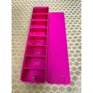 Ikigai Cases Steel Metallic Pink Weekly Vitamin XL Case w/ Magnetic Slide Top